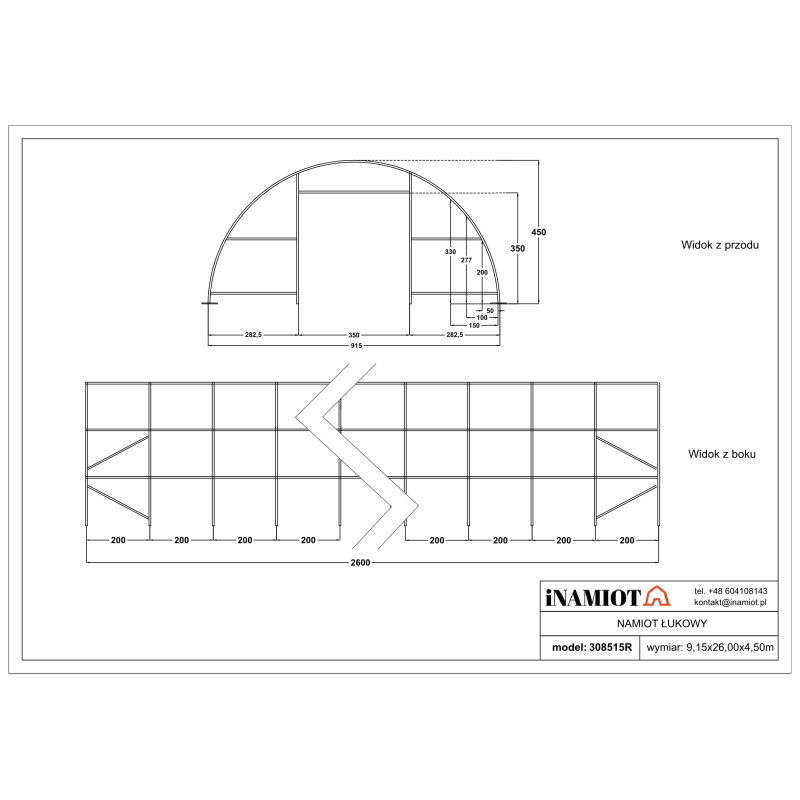 Arkos salė 308515R 9,15×26 m