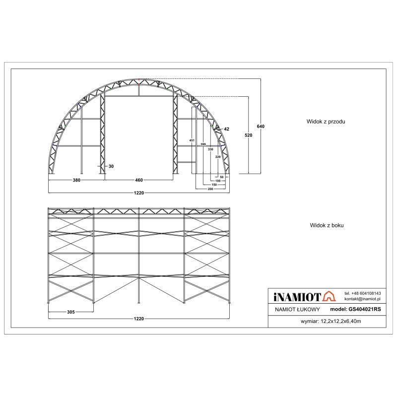 Túnel de armazenamento GSR404021S 12,2×12,20 m