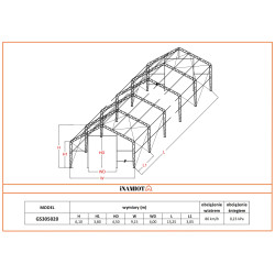 Namiot magazynowy 9.15x15.25 m GS305020
