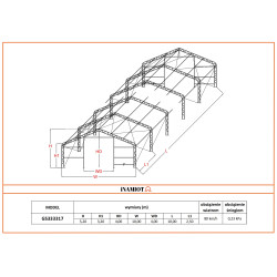 Namiot magazynowy 10x10  m GS333317 Namiot magazynowy 10x10  m GS333317
