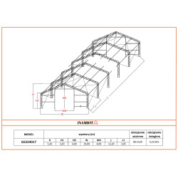 Namiot magazynowy 10x12.2 m GS334017