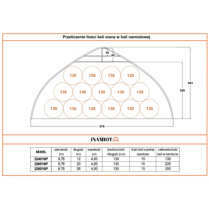Tunnels agricoles 326516P 9,76×20 m