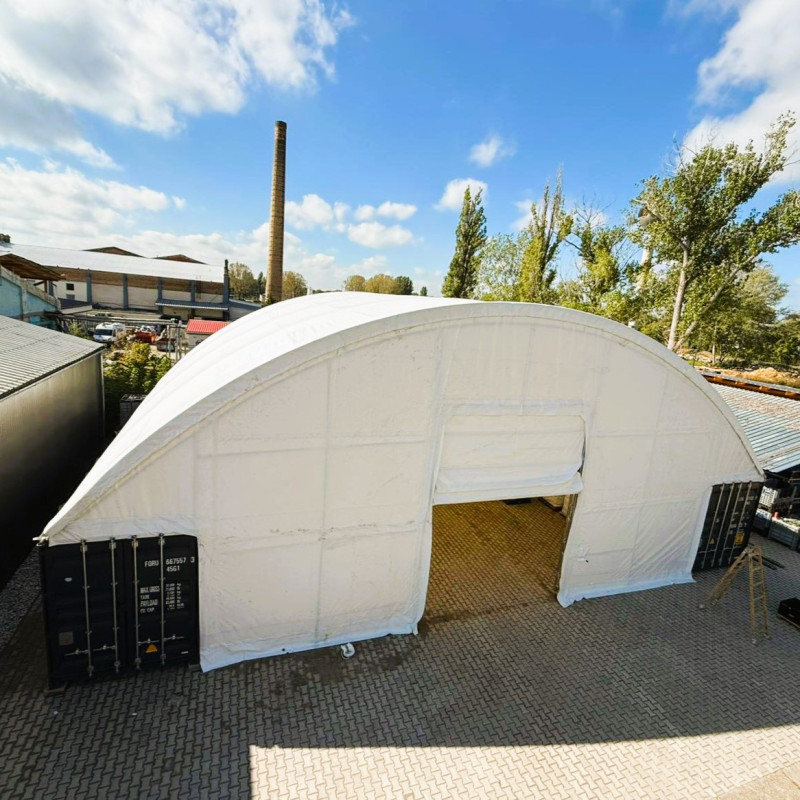 Zadaszenie kontenerowe komplet C604015S FW+FB 18×12 m