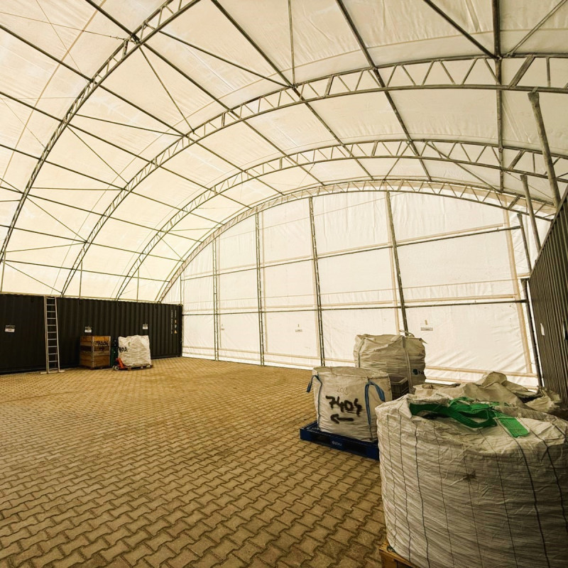 Zadaszenie kontenerowe komplet C604015S FW+FB 18×12 m