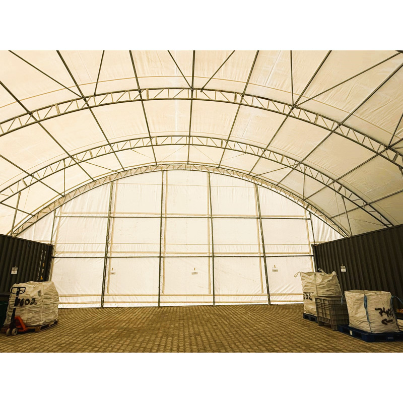 Plachtové přístřešky na lodní kontejnery C608015S 18×24 m