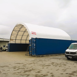 Zadaszenie kontenerowe podwójna rama GSC4660C 14,92×18,30 m Zadaszenie kontenerowe podwójna rama GSC4660C 14,92×18,30 m
