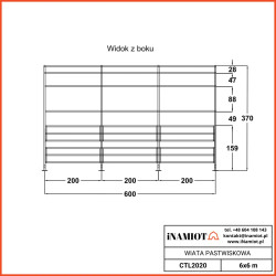 Wiata pastwiskowa 6x6 m CTL2020