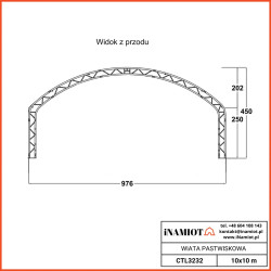 Wiata pastwiskowa 10x10 m CTL3232 Wiata pastwiskowa 10x10 m CTL3232