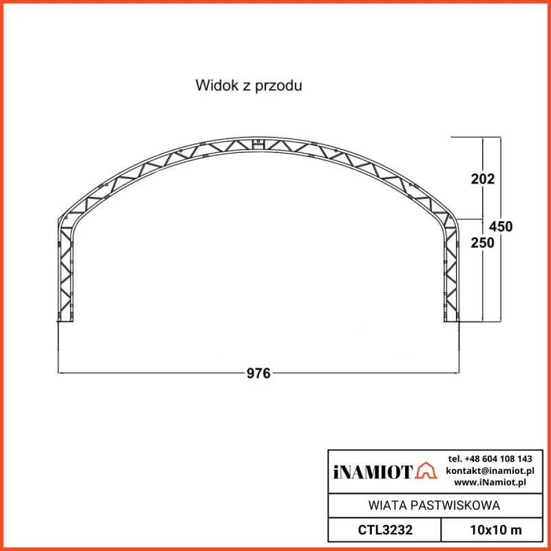 Abri de pâturage 10x10 m CTL3232