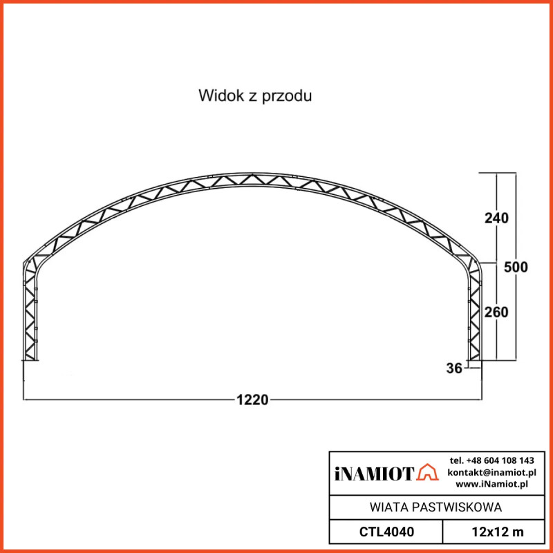 Υπόστεγο αγελάδων 12x12 m CTL4040