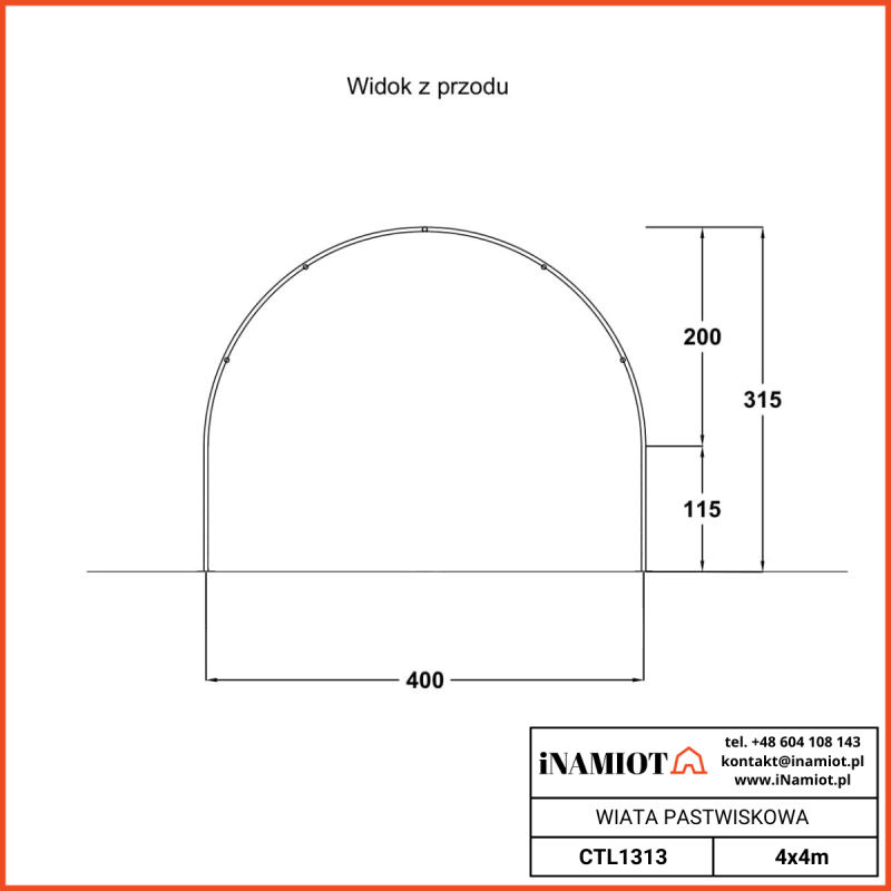 Pastogė avims ganyti 4x4 m CTL1313