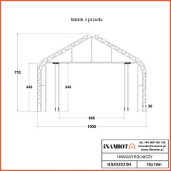 Складова палатка за съхранение на селскостопанска продукция 10x10 m GS333323H Складова палатка за съхранение на селскостопанска продукция 10x10 m GS333323H