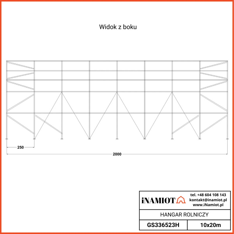 Depolama çadırı tarımsal hangar 10x20.00 m GS336523H