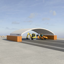 Prístrešky na kontajnery GSC796015 HD- Heavy Duty 24 × 18 m