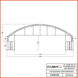 Zadaszenie kontenerowe GSC704018C 21×12 mZadaszenia kontenerowe Zadaszenie kontenerowe GSC704018C 21×12 mZadaszenia kontenerowe