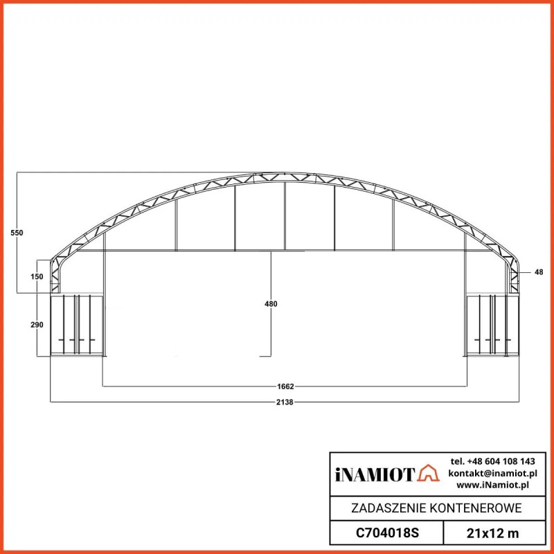 Container tag GSC704018C 21×12 m