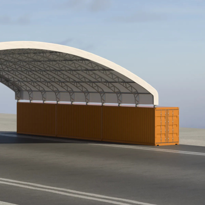 Tentinės stoginės konteineriams GSC794015 HD- Heavy Duty 24×12 m