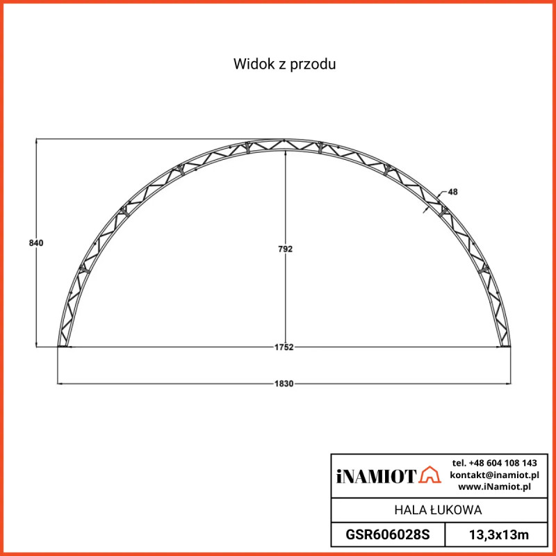 Арочні зали GSR606028S 18.30x18.0