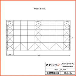 Hale łukowe GSR606028S 18,30x18.0Hale i namioty magazynowe dla rolnictwa