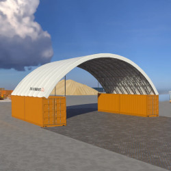 Přístřešky na kontejnery C604015S 18 × 12 m