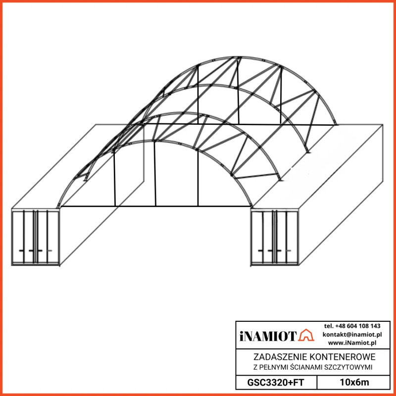 Parete a timpano piena per copertura del container Premium 10 m GSC33FT