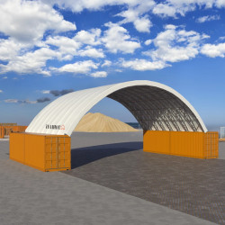 Dvojitý rám přístřešky na kontejnery GSC4680C HD- Heavy Duty 14,92 × 24 m