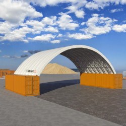 Přístřešky na kontejnery s dvojitým rámom GSC4640C HD- Heavy Duty 14,92 × 12,19 m