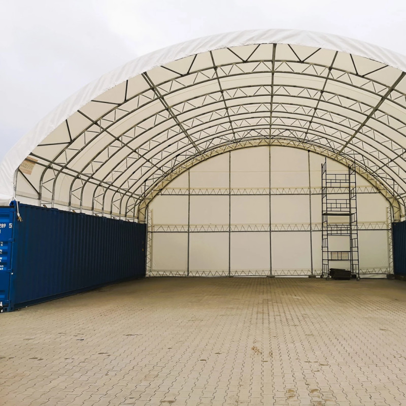 Abris pour conteneurs double cadre GSC4640C HD- Heavy Duty 14.92×12.19 m