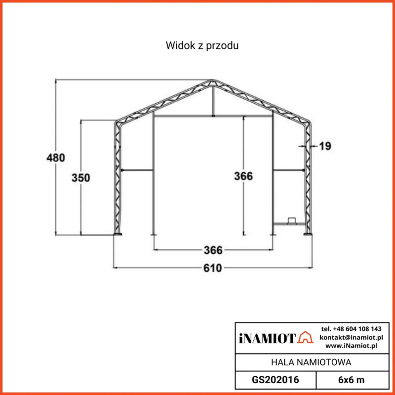 Sandėliavimo palapinė 6x6 m GS202016