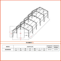 Hale i Namioty magazynoweNamiot magazynowy 9,15x12,20 m GS304020
Namiotowa  hala magazynowa 9,15x9,15 m GS303020 to doskonałe rozwiązanie dla każdego, kto poszukuje solidnej, wszechstronnej i łatwej do zmontowania przestrzeni magazynowej dostępnej od ręki. Dzięki swojej ergonomicznej konstrukcji namiotowa hala magazynowa sprawdzi się zarówno jako magazyn towarów, przestrzeń do przechowywania sprzętu, hala produkcyjna, skład surowców i półproduktów.Praktyczność i wysoka jakość materiałów użytych do produkcji czynią go idealnym wyborem dla firm produkcyjnych, budowlanych, rolników, a także dla właścicieli mniejszych przedsiębiorstw potrzebujących dodatkowej przestrzeni do magazynowania.
  Hale i Namioty magazynoweNamiot magazynowy 9,15x12,20 m GS304020
Namiotowa  hala magazynowa 9,15x9,15 m GS303020 to doskonałe rozwiązanie dla każdego, kto poszukuje solidnej, wszechstronnej i łatwej do zmontowania przestrzeni magazynowej dostępnej od ręki. Dzięki swojej ergonomicznej konstrukcji namiotowa hala magazynowa sprawdzi się zarówno jako magazyn towarów, przestrzeń do przechowywania sprzętu, hala produkcyjna, skład surowców i półproduktów.Praktyczność i wysoka jakość materiałów użytych do produkcji czynią go idealnym wyborem dla firm produkcyjnych, budowlanych, rolników, a także dla właścicieli mniejszych przedsiębiorstw potrzebujących dodatkowej przestrzeni do magazynowania.