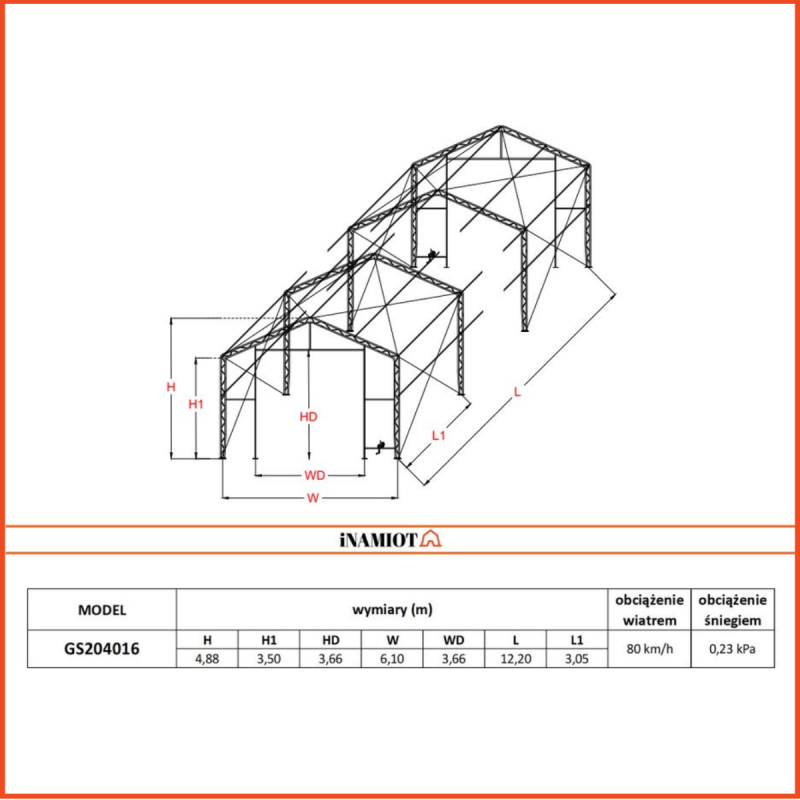Lagerzelt 6x12m GS204016