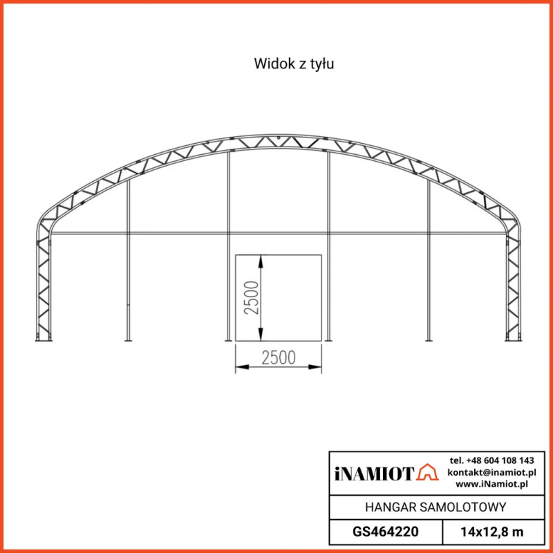 Letalski hangarji GS464220 14×12,81×6,0 m
