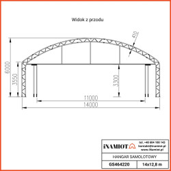 Avionski hangari GS464220, 14×12,81×6,0 miNamiot.pl Sp. z oo. NIP PL8952240075 KRS 0000964218 Regon 521646629 Avionski hangari GS464220, 14×12,81×6,0 miNamiot.pl Sp. z oo. NIP PL8952240075 KRS 0000964218 Regon 521646629