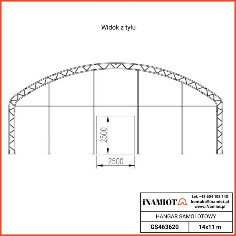 Hangary samolotowe GS463620 14×10,98×6,00 m