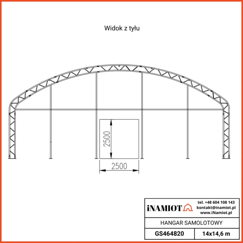 Avionski hangari GS464820, 14×14,64×6,00 m