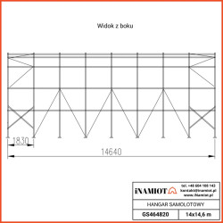 Avionski hangari GS464820, 14×14,64×6,00 mŠatorski hangari za zrakoplove