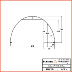 Tenda per balle di fieno 6x18 m 206012R Tenda per balle di fieno 6x18 m 206012R