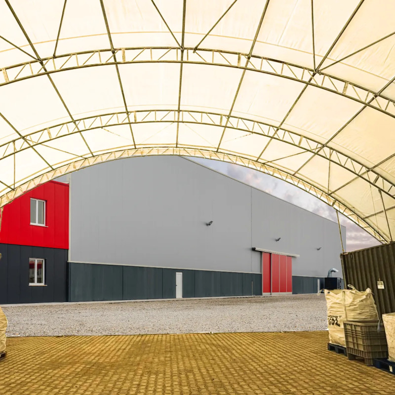 Overkapping tussen zeecontainers GSC5940C 18×12 m