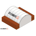 Rear wall for the 6 m C20BS canopy with frame
 Colour-White