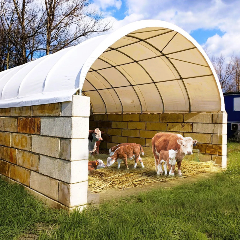 Besi sığırları için çadır ahır 12x24 m