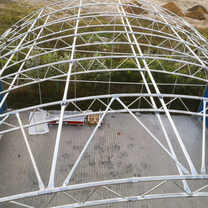 Cobertizo para ganado de engorde 15×12 m doble celosía