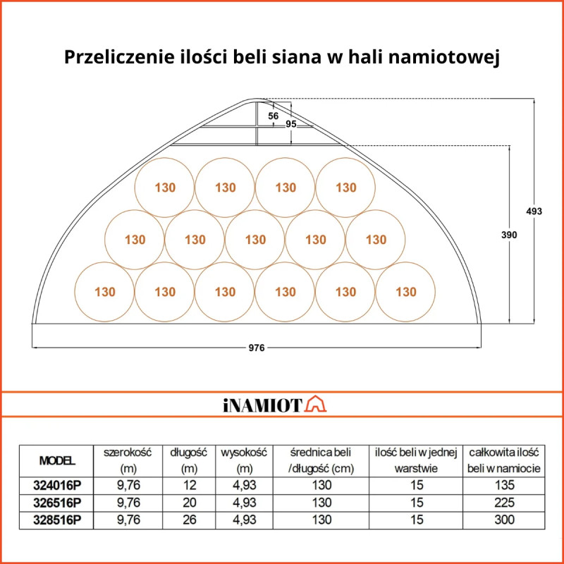 Tenda agrícola 10x30 m