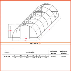 Hala Łukowa 324016P 9,76×12 mHale i namioty magazynowe dla rolnictwa Hala Łukowa 324016P 9,76×12 mHale i namioty magazynowe dla rolnictwa