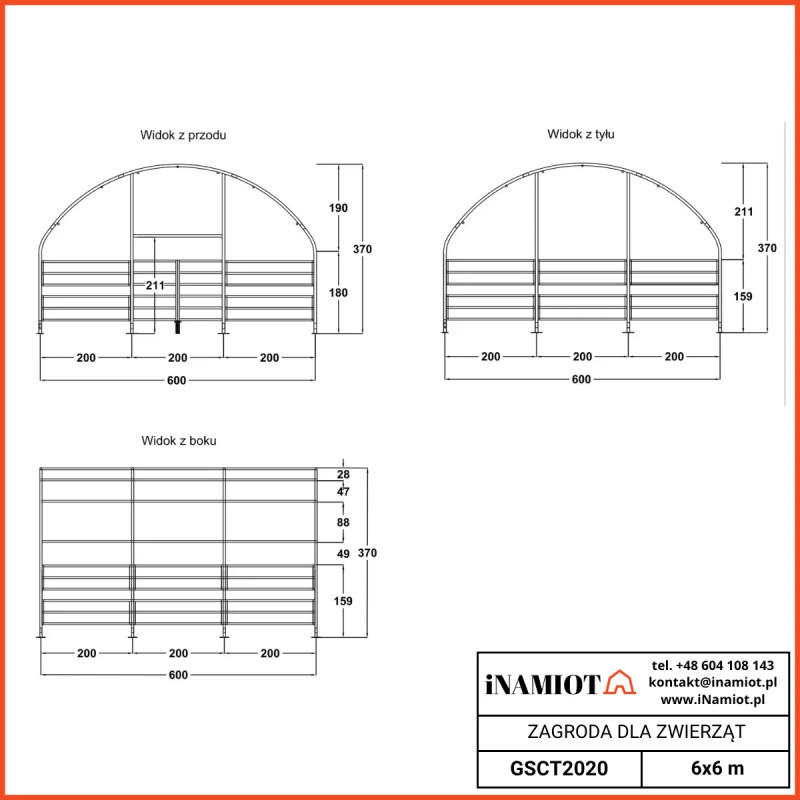 Tendas para gado 6x6 m GSCT2020 Premium