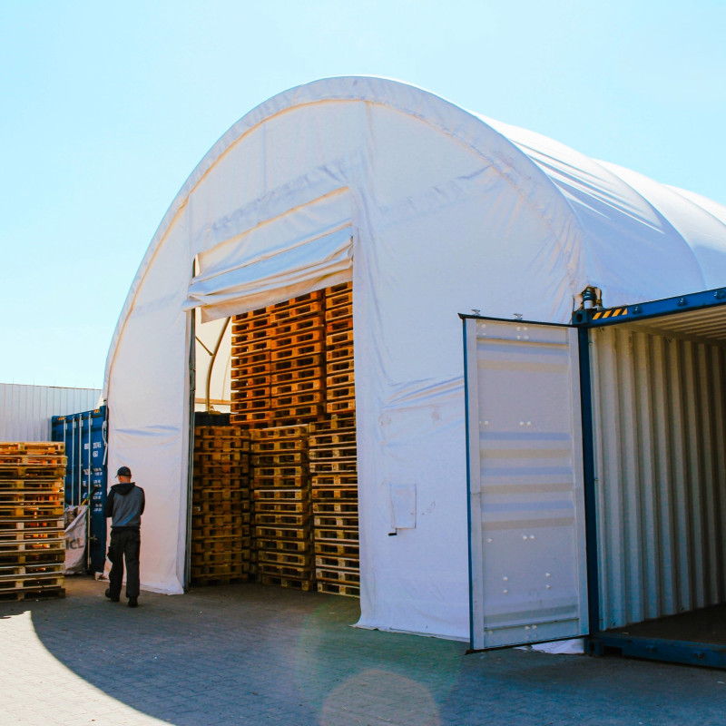 Muro con puerta de entrada para cubiertas entre contenedores de 12 m GSC40F