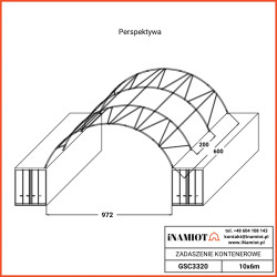 Zadaszenie na bloki betonowe BC3320 10x6 m Premium Zadaszenie na bloki betonowe BC3320 10x6 m Premium