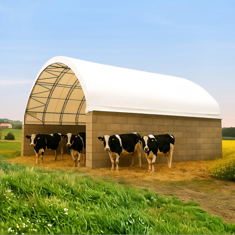 Fienile a tenda 15×24 m - struttura a doppia capriata