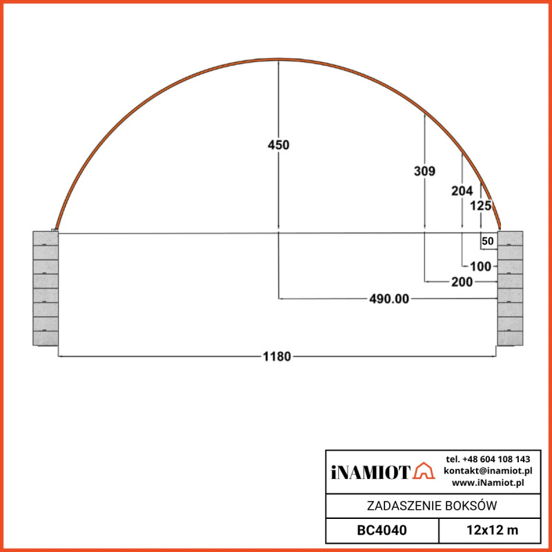 Betoonist kast katused BC4040 12x12m