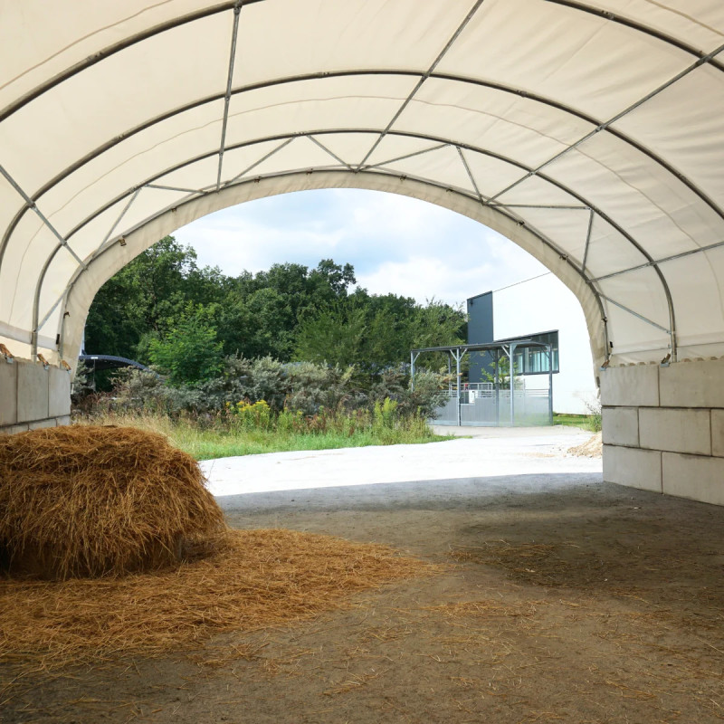 8x6 m skardinis stogas BC2620 +HT su pusiau dvišlaite siena