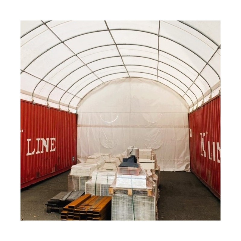Containeroverkapping 6x12 m C2040H met achterwand